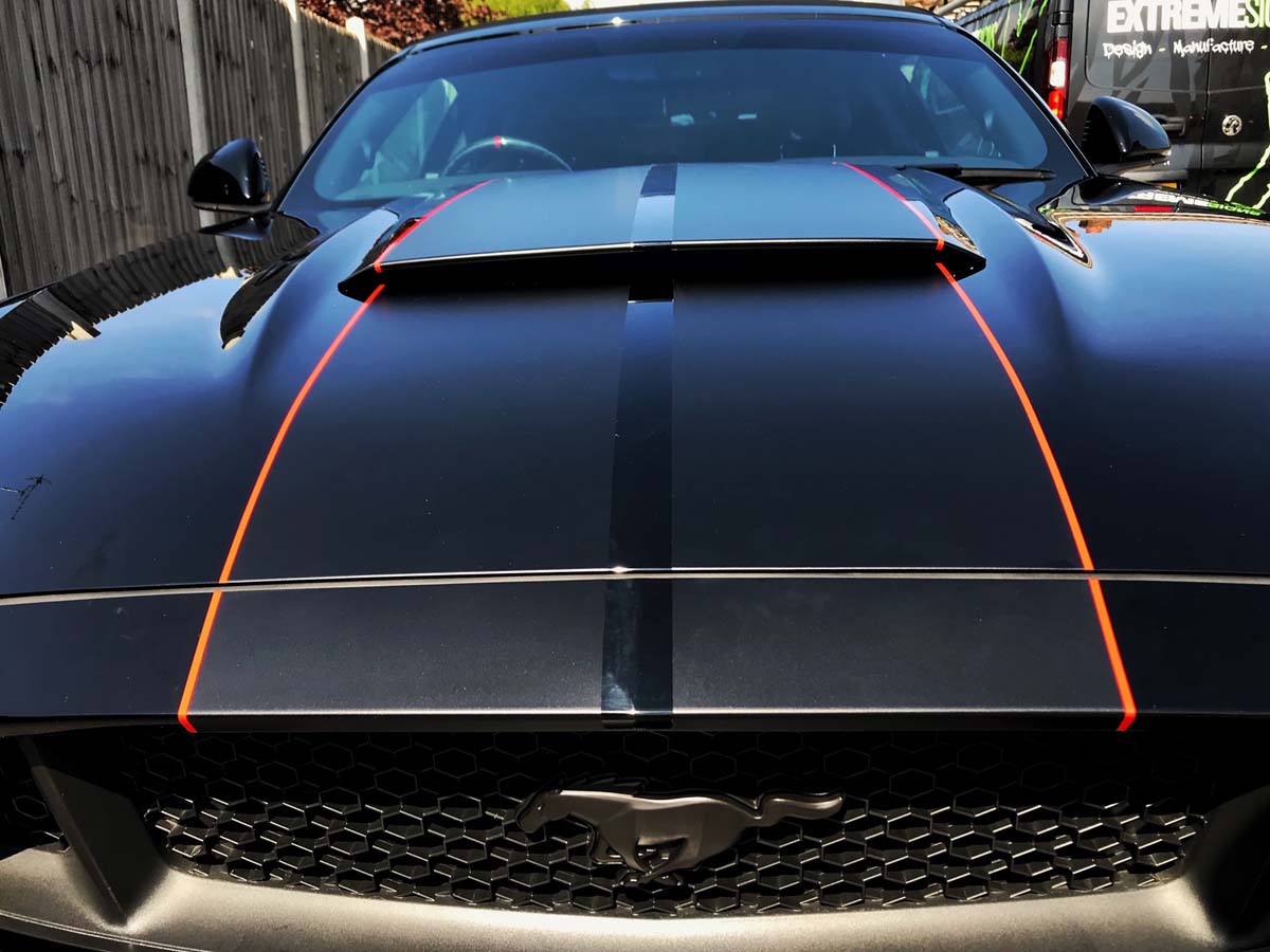 Ford Mustang Orange Stripes West Sussex