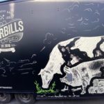 black and white full food van wrap new forest